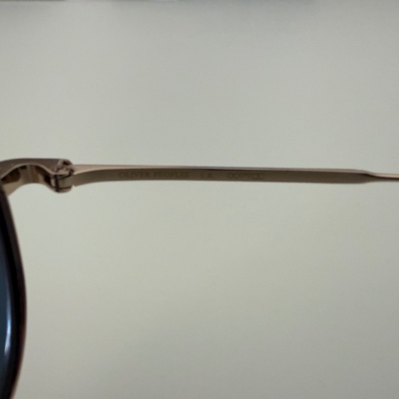 Oliver Peoples Rikson Unisex Sunglasses Soft Gold Blue Lens